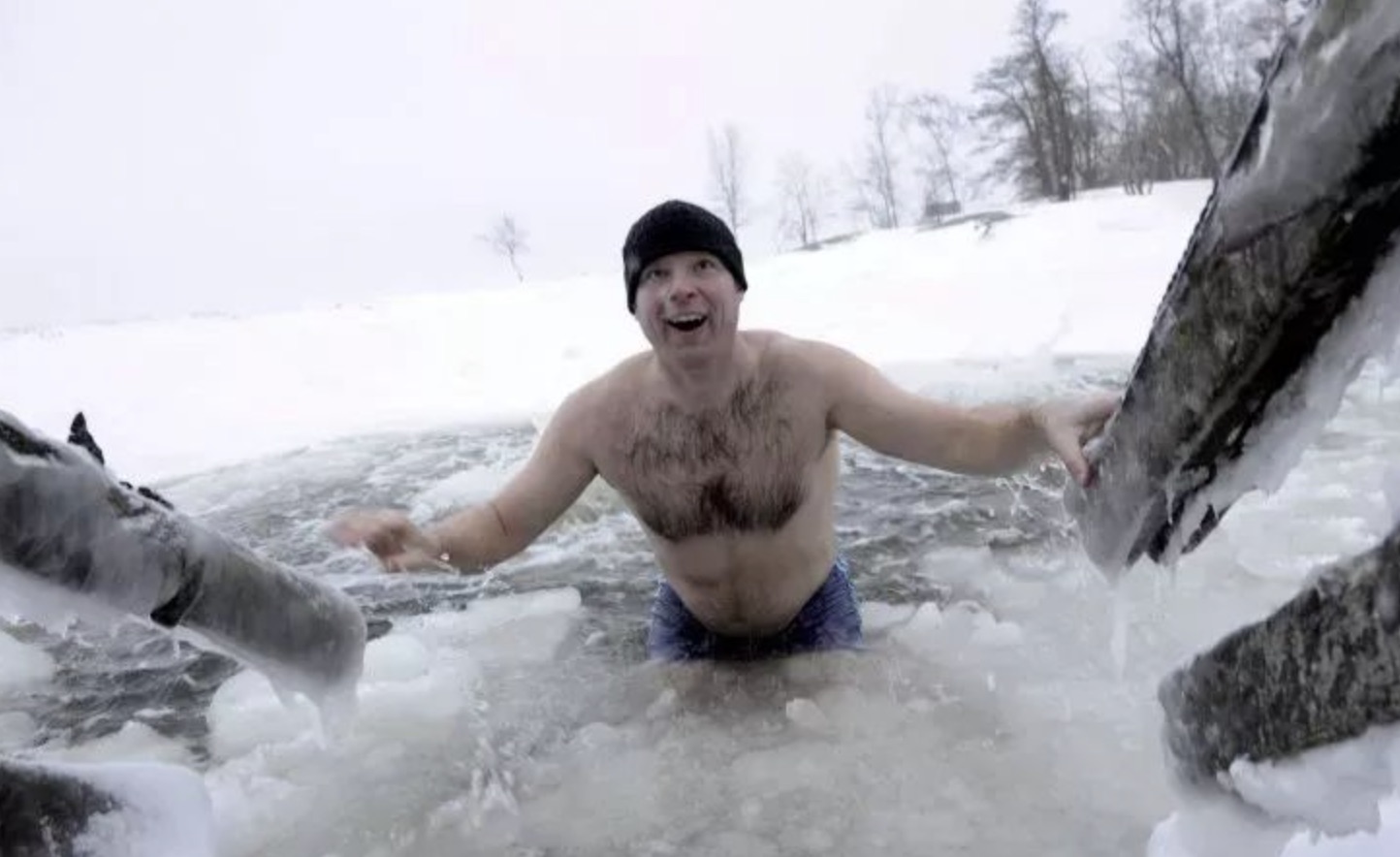 Taking the frozen plunge with a smile